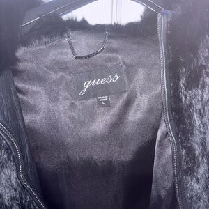 Guess Women's Elegant Black Teddy Jacket